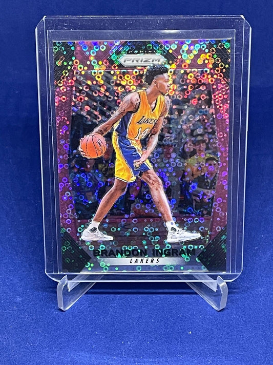 BRANDON INGRAM 2017-18 PANINI PRIZM PURPLE DISCO FAST BREAK PRIZMS #D 18/50