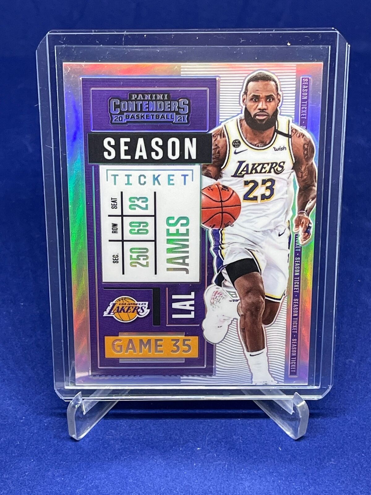 LEBRON JAMES 2020-21 PANINI CONTENDERS SEASON TICKET SILVER PRIZM SP VARIATION