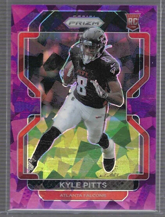 KYLE PITTS 2021 PANINI PRIZM PURPLE CRACKED ICE PRIZM ROOKIE RC #D 141/225