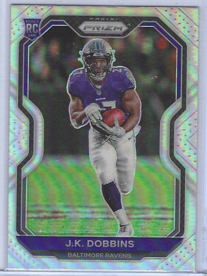 JK DOBBINS 2020 PANINI PRIZM SILVER PRIZMS SP RC #379