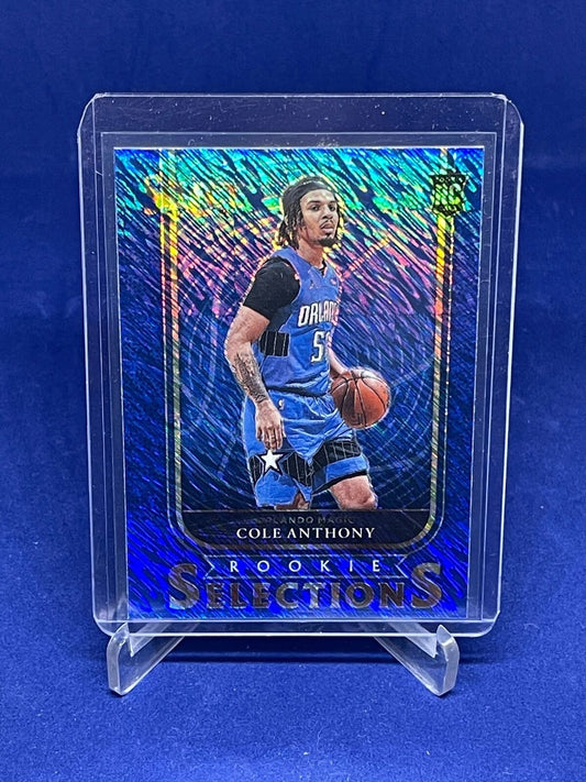 COLE ANTHONY 2020-21 PANINI SELECT ROOKIE SELECTIONS BLUE SHIMMER PRIZM RC #13