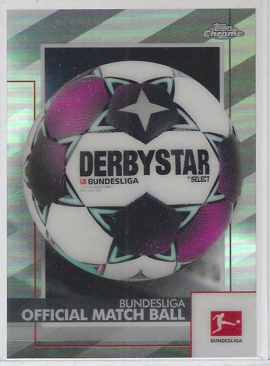 OFFICIAL MATCH BALL 2021-22 TOPPS CHROME BUNDESLIGA REFRACTOR SSP RARE #TB-03