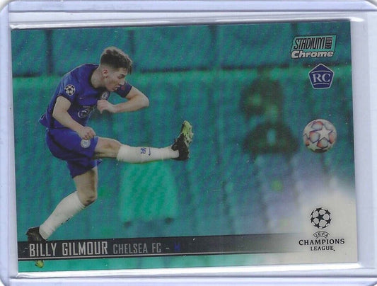 BILLY GILMOUR 2020-21 TOPPS STADIUM CLUB CHROME AQUA REFRACTOR RC #D 079/199