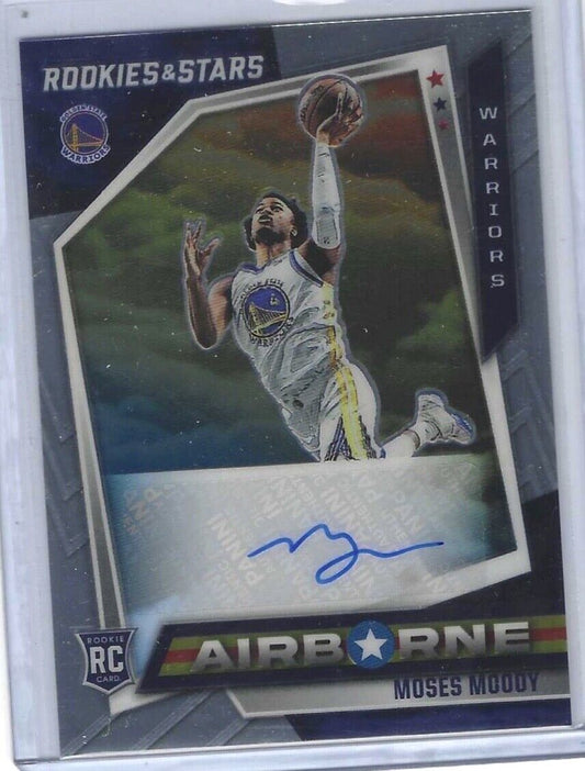 MOSES MOODY 2021-22 PANINI CHRONICLES ROOKIES AND STARS AIRBORNE AUTO RC #D 7/99