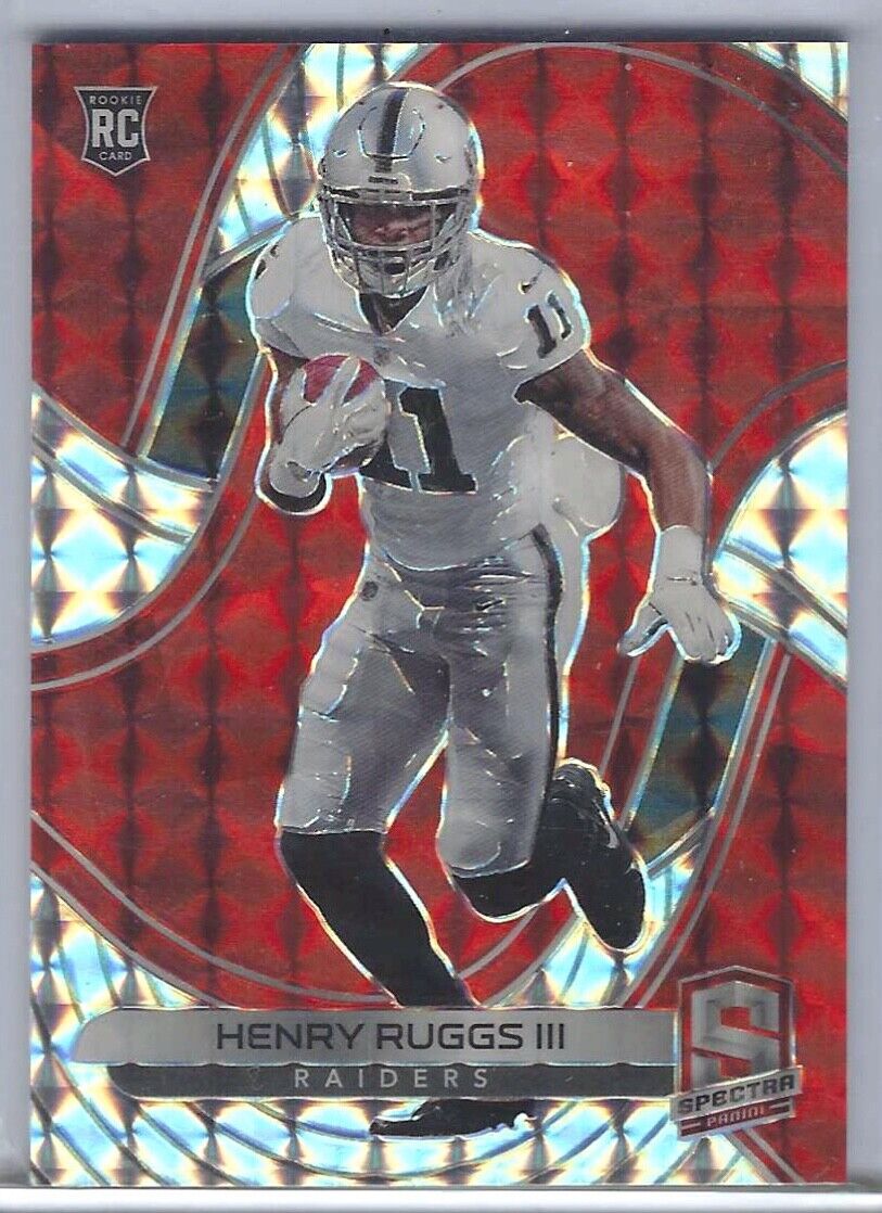 HENRY RUGGS III 2020 PANINI SPECTRA ORANGE PRIZM RC #D 13/15