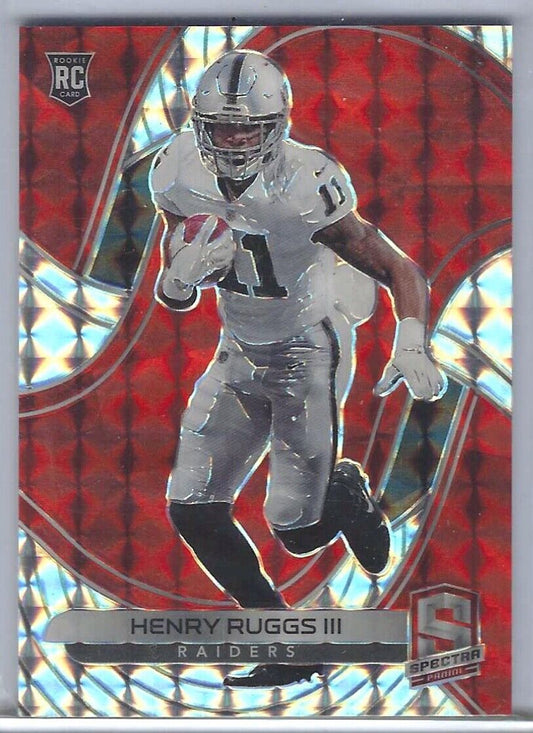 HENRY RUGGS III 2020 PANINI SPECTRA ORANGE PRIZM RC #D 13/15