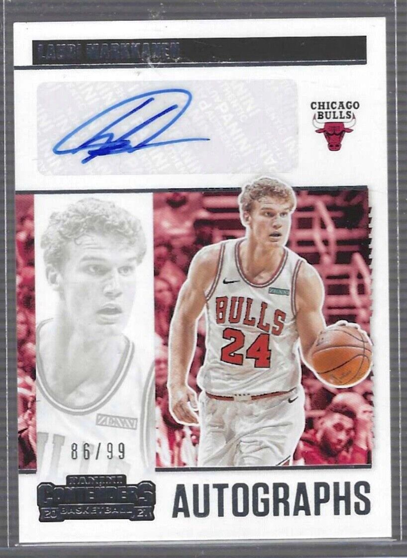 LAURI MARKKANEN 2020-21 PANINI CONTENDERS AUTO #D 86/99