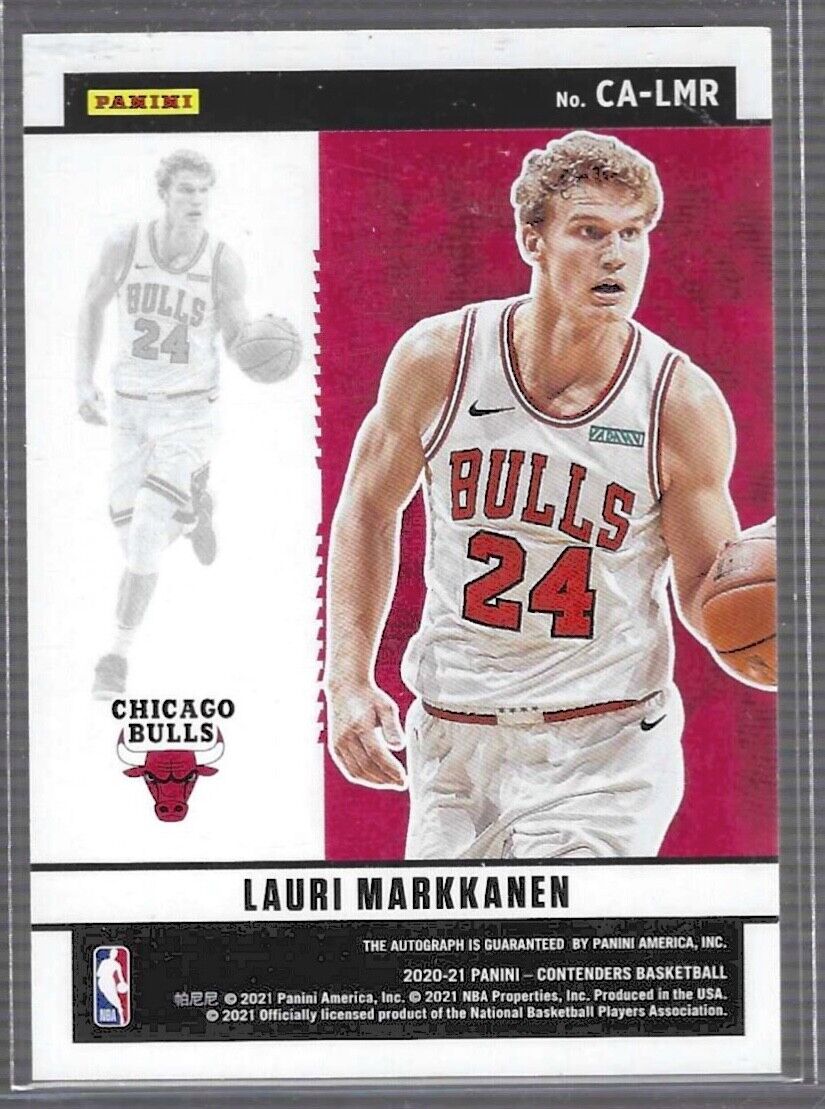 LAURI MARKKANEN 2020-21 PANINI CONTENDERS AUTO #D 86/99