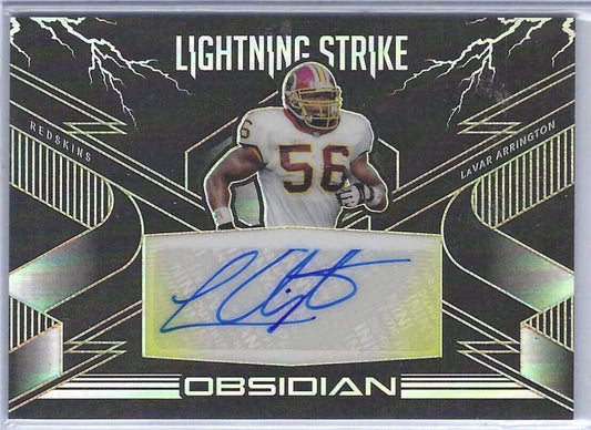 LAVAR ARRINGTON 2020 PANINI OBSIDIAN LIGHTNING STRIKE YELLOW ETCH AUTO #D 17/25