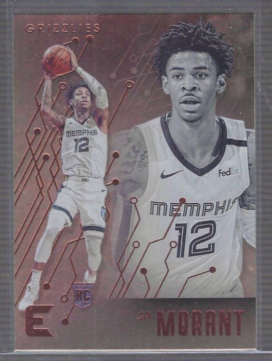 JA MORANT 2019-20 PANINI CHRONICLES ESSENTIALS BRONZE FOIL ROOKIE RC #230