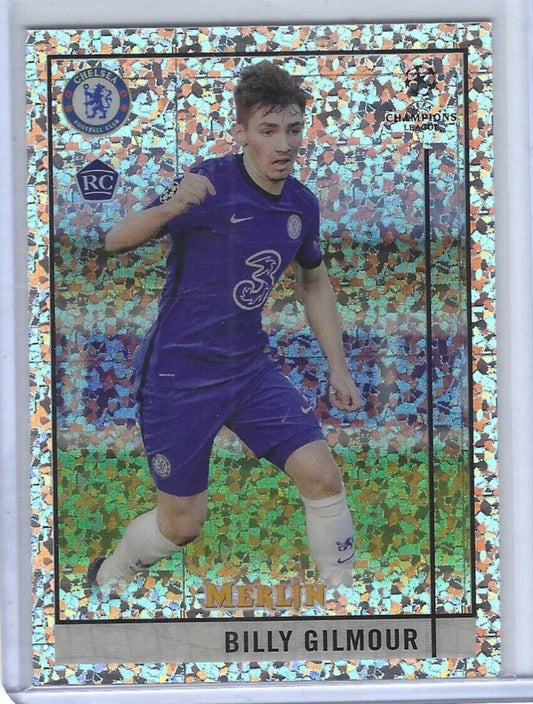 BILLY GILMOUR 2020-21 TOPPS MERLIN SPECKLE DIAMOND REFRACTOR ROOKIE RC #D 96/150