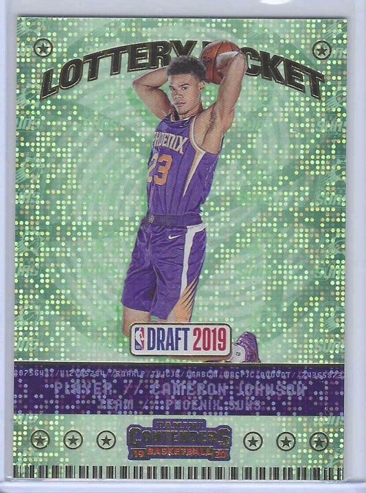 CAMERON JOHNSON 2019-20 PANINI CONTENDERS LOTTERY TICKET ROOKIE RC #11