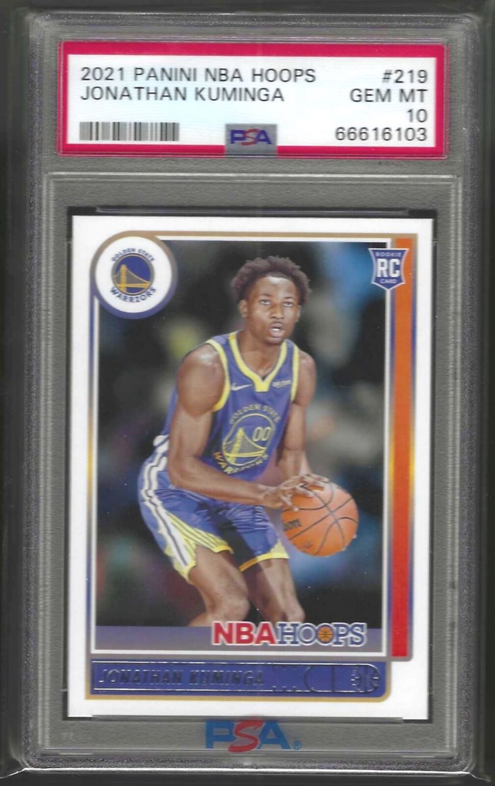 JONATHAN KUMINGA 2021-222 PANINI NBA HOOPS ROOKIE RC #219 PSA 10 GEM MINT