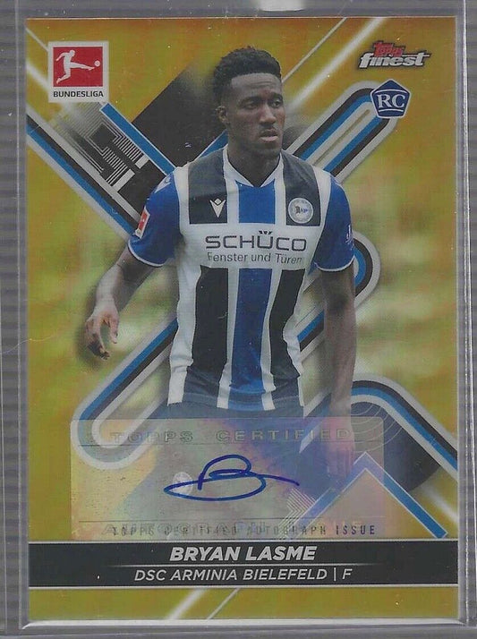 BRYAN LASME 2021-22 TOPPS FINEST GOLD REFRACTOR ROOKIE AUTO RC #D 11/25
