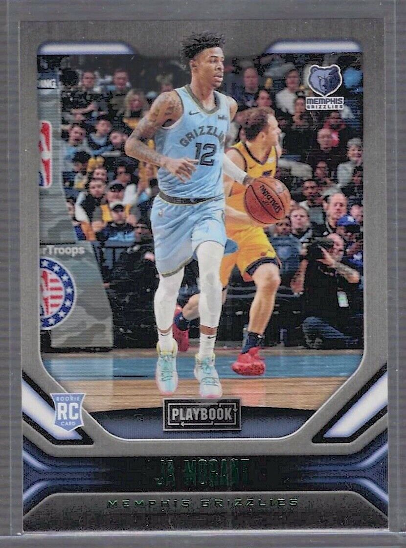 JA MORANT 2019-20 PANINI CHRONICLES PLAYBOOK GREEN FOIL ROOKIE RC #168