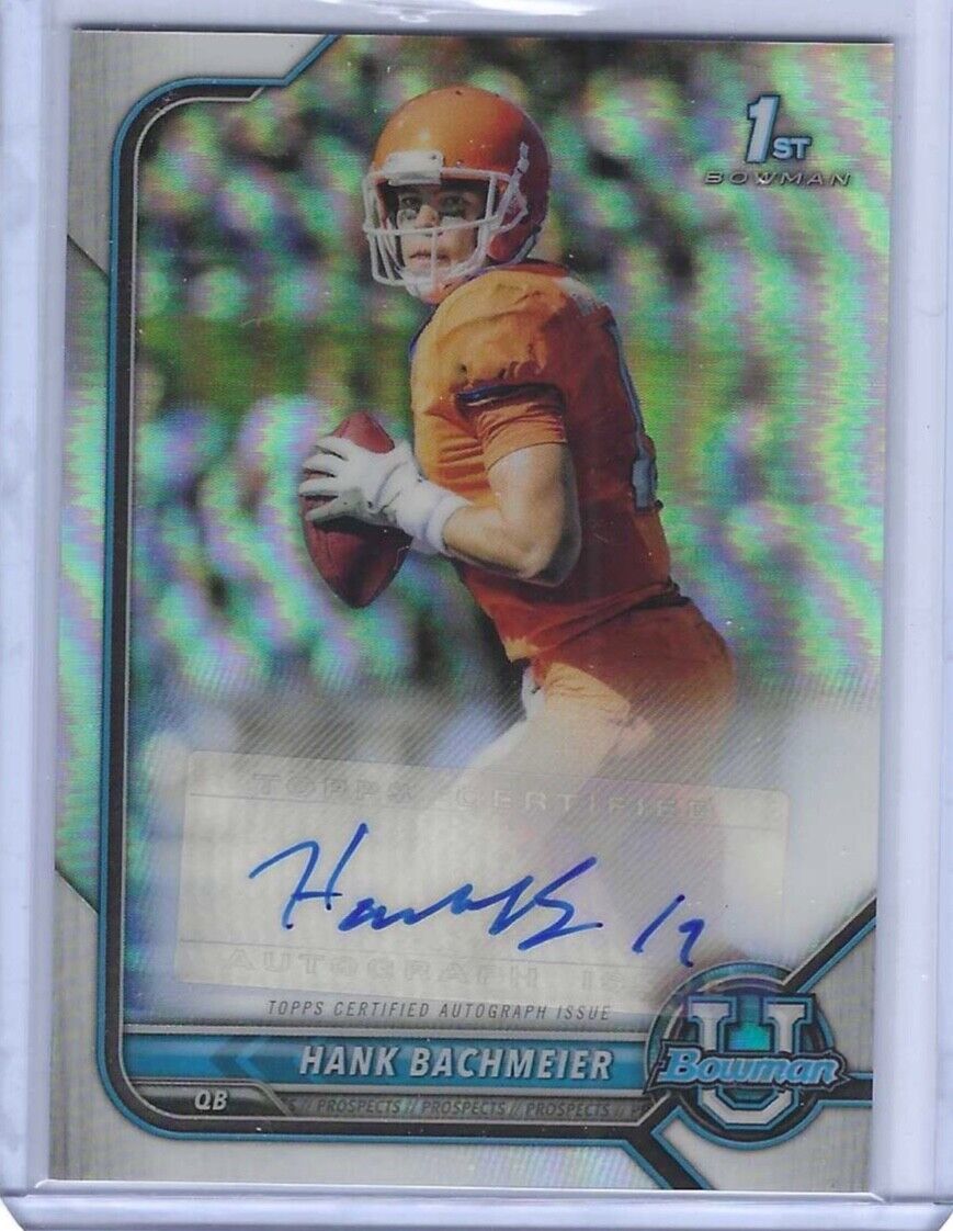 HANK BACHMEIER 2022 BOWMAN UNIVERSITY REFRACTOR 1ST PROSPECT BOISE STATE AUTO