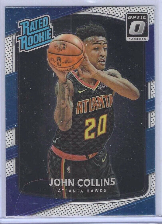 JOHN COLLINS 2017-18 PANINI DONRUSS OPTIC RATED ROOKIE RC #182
