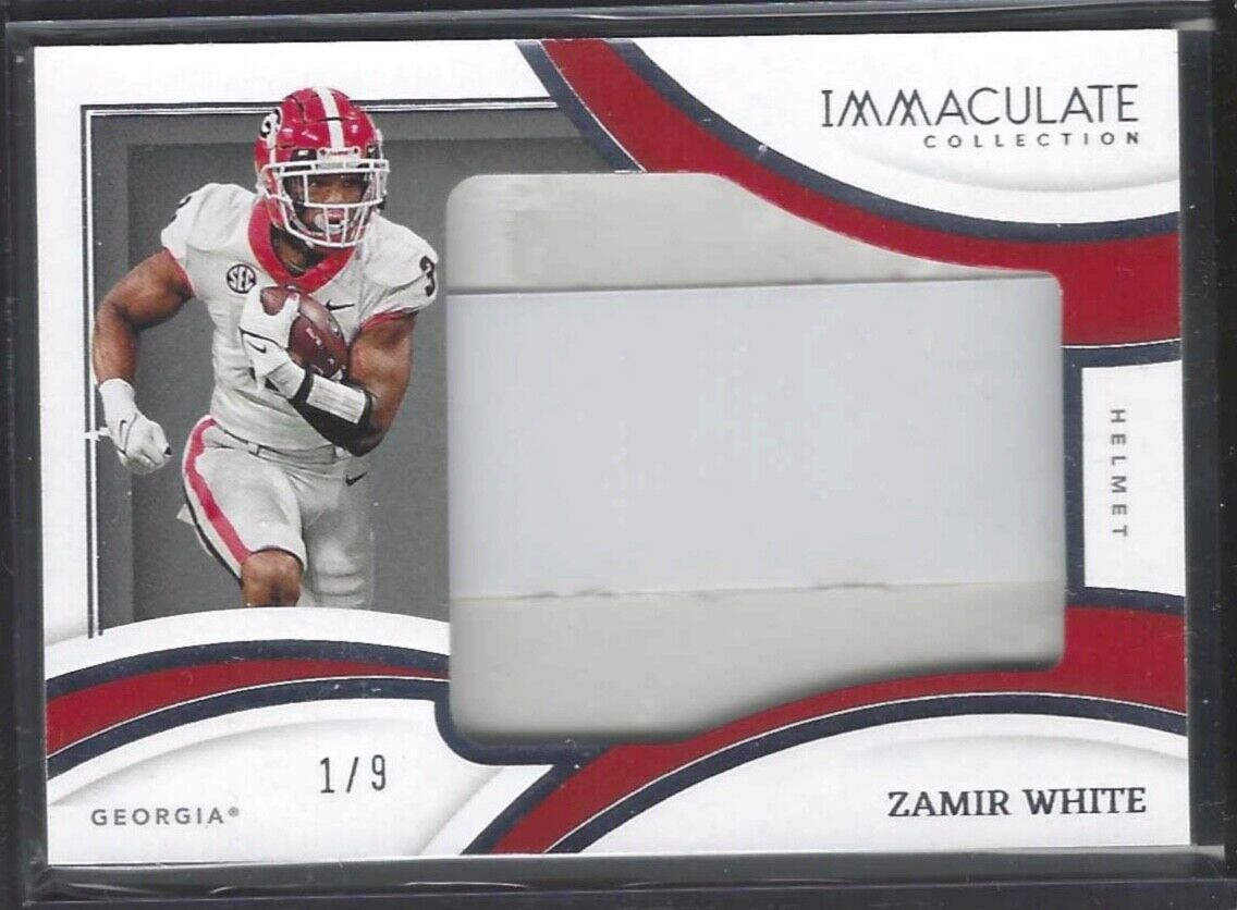 ZAMIR WHITE 2022 PANINI IMMACULATE ROOKIE JUMBO HELMET PATCH RC #D 1/9