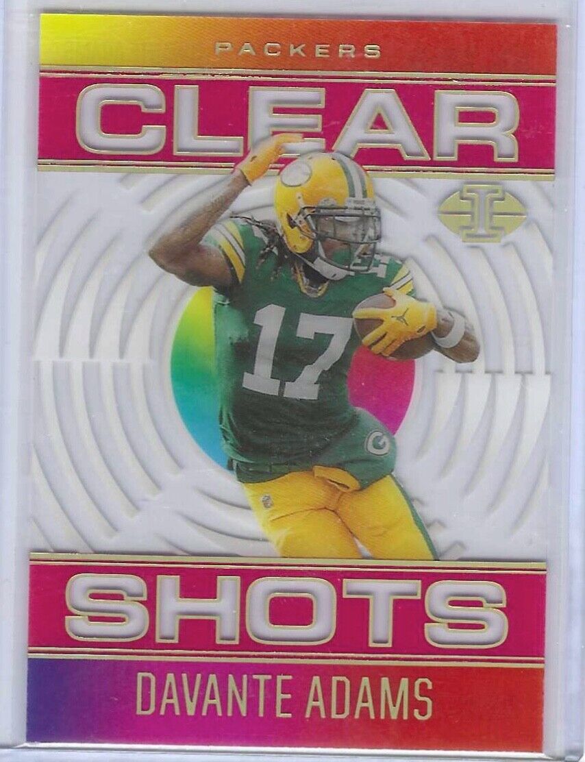 DAVANTE ADAMS 2021 PANINI ILLUSIONS CLEAR SHOTS RED ACETATE #D 114/399