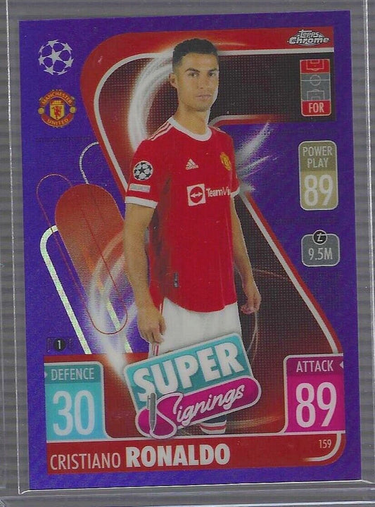 CRISTIANO RONALDO 2019-20 TOPPS CHROME MATCH ATTAX PURPLE REFRACTOR #D 072/299