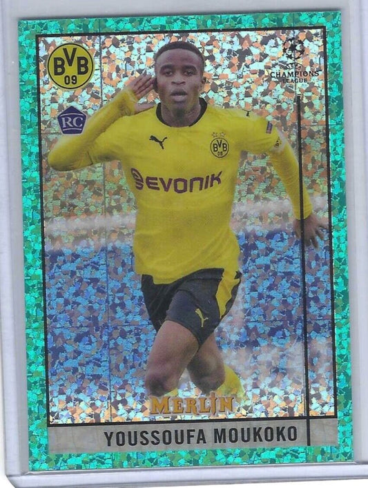 YOUSSOUFA MOUKOKO 2020-21 TOPPS MERLIN AQUA DIAMOND REFRACTOR RC #D 023/175