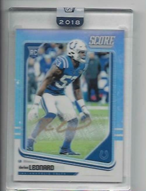 DARIUS LEONARD 2018 PANINI HONORS SCORE SILVER PRIZM AUTO RC #D 65/75