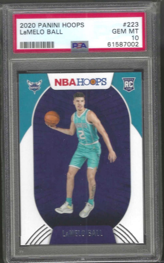 LAMELO BALL 2020-21 PANINI NBA HOOPS TRUE ROOKIE RC #223 PSA 10 GEM MINT