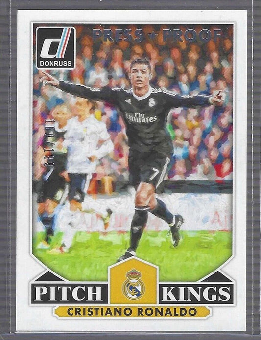 CRISTIANO RONALDO 2014-15 PANINI DONRUSS PITCH KINGS PRESS PROOF #D 180/199