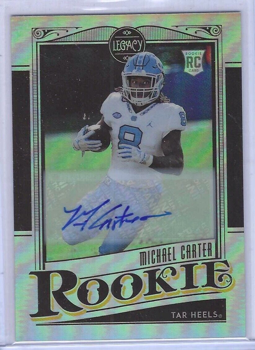 MICHAEL CARTER 2021 PANINI LEGACY SILVER PRIZM ROOKIE AUTO RC #170