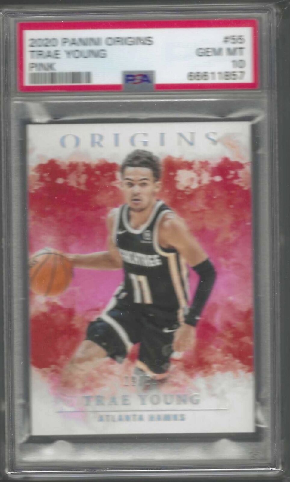 TRAE YOUNG 2020-21 PANINI ORIGINS PINK #D 29/60 PSA 10 GEM MINT POP 2