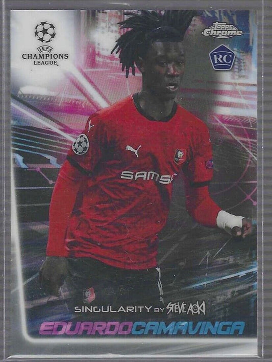EDUARDO CAMAVINGA 2020-21 TOPPS CHROME SINGULARITY BY STEVE AOKI REFRACTOR RC