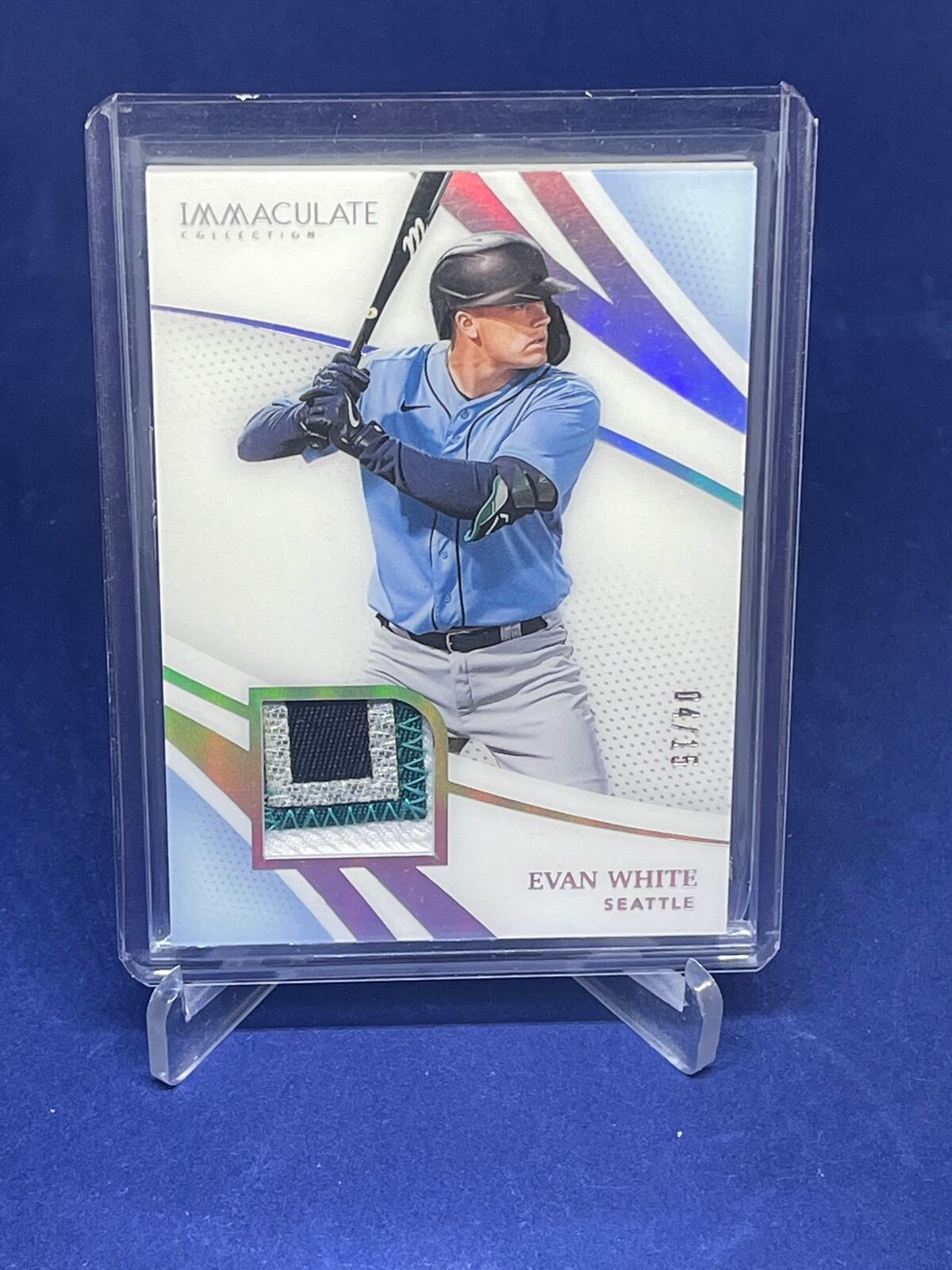 EVAN WHITE 2021 PANINI IMMACULATE COLLECTION PATCH RC #D 4/15