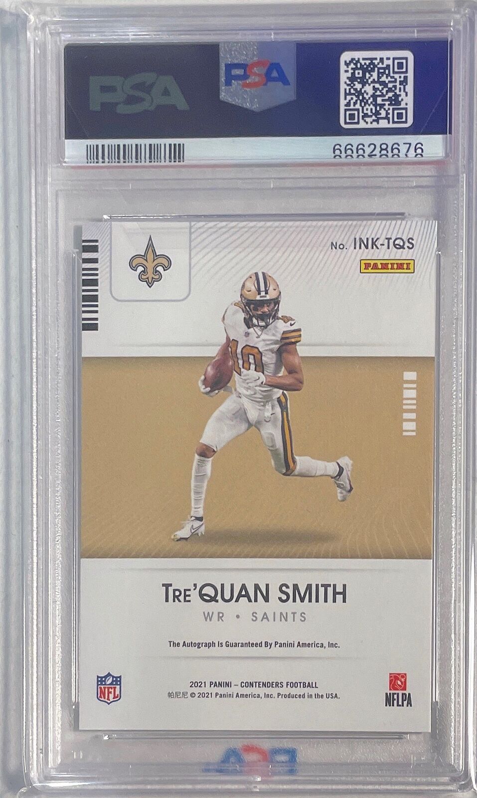 TRE'QUAN SMITH 2021 CONTENDERS NFL INK GOLD AUTO #D 24/25 PSA 9 MINT POP 1/1