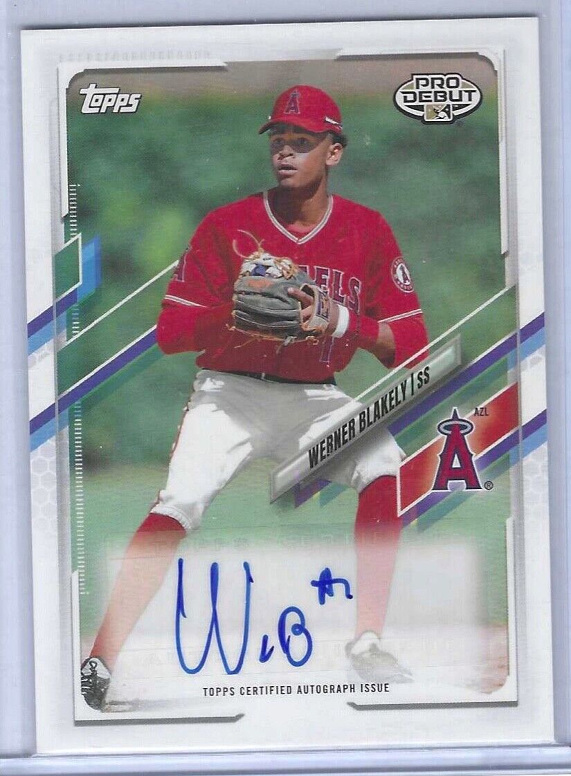 WERNER BLAKELY 2021 TOPPS PRO DEBUT PROSPECT AUTO #PD-138