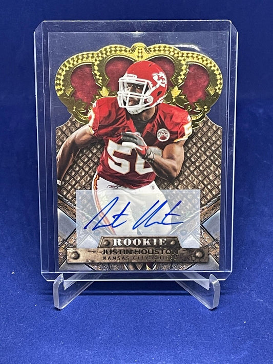 JUSTIN HOUSTON 2011 PANINI CROWN ROYALE ROOKIE DIE CUT AUTO RC #D 464/499