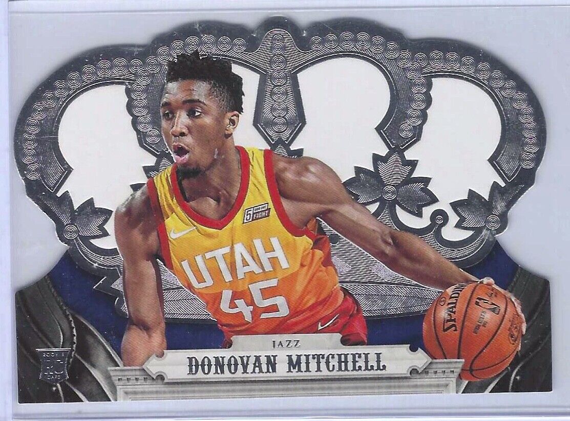 DONOVAN MITCHELL 2017-18 PANINI CROWN ROYALE DIE CUT ROOKIE RC #167