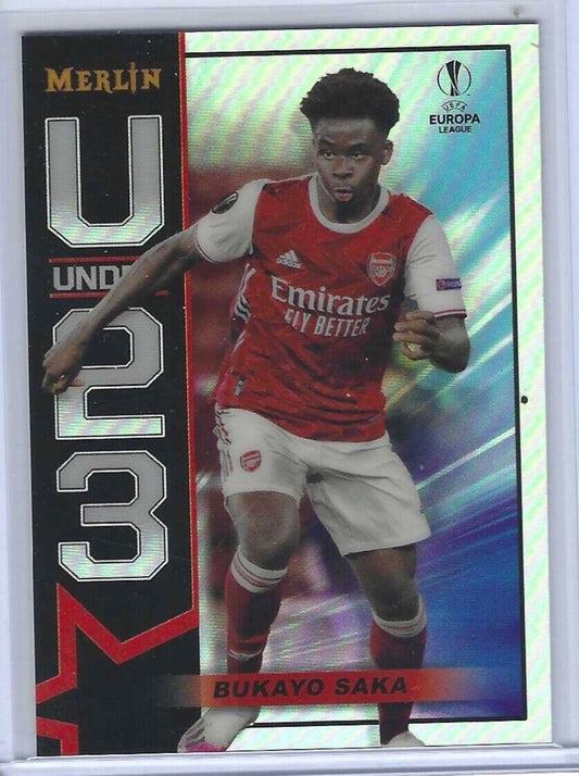 BUKAYO SAKA 2020-21 TOPPS MERLIN U23 UNDER 23 ROOKIE REFRACTOR RC #U23-BS