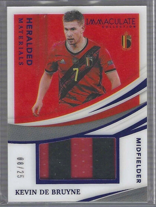 KEVIN DE BRUYNE 2020-21 PANINI IMMACULATE BLUE HERALDED PATCH #D 08/25