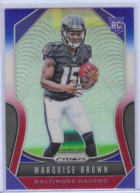 MARQUISE BROWN 2019 PANINI PRIZM RED WHITE AND BLUE PRIZM ROOKIE RC #341