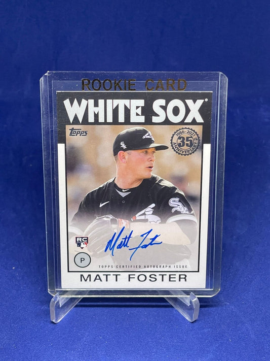 MATT FOSTER 2021 TOPPS 1986 ON CARD AUTO ROOKIE RC