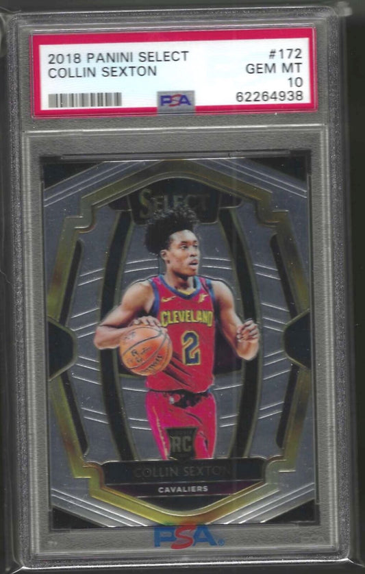 COLLIN SEXTON 2018-19 PANINI SELECT PREMIER LEVEL ROOKIE RC #172 PSA 10 GEM MINT