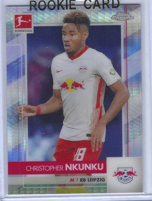 CHRISTOPHER NKUNKU 2020-21 TOPPS CHROME BUNDESLIGA HYPER REFRACTOR RC #D 038/199