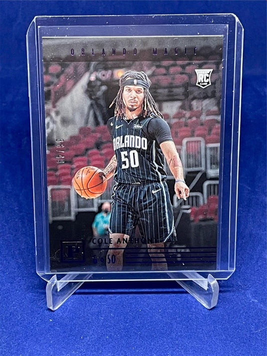 COLE ANTHONY 2020-21 PANINI CHRONICLES PURPLE ROOKIE RC #D 36/49
