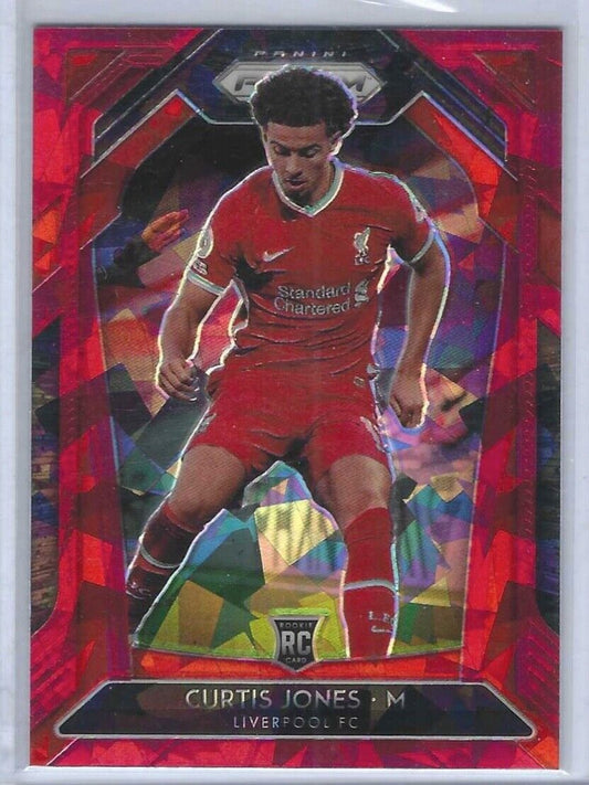 CURTIS JONES 2020-21 PANINI PRIZM EPL RED CRACKED ICE PRIZM ROOKIE RC #249
