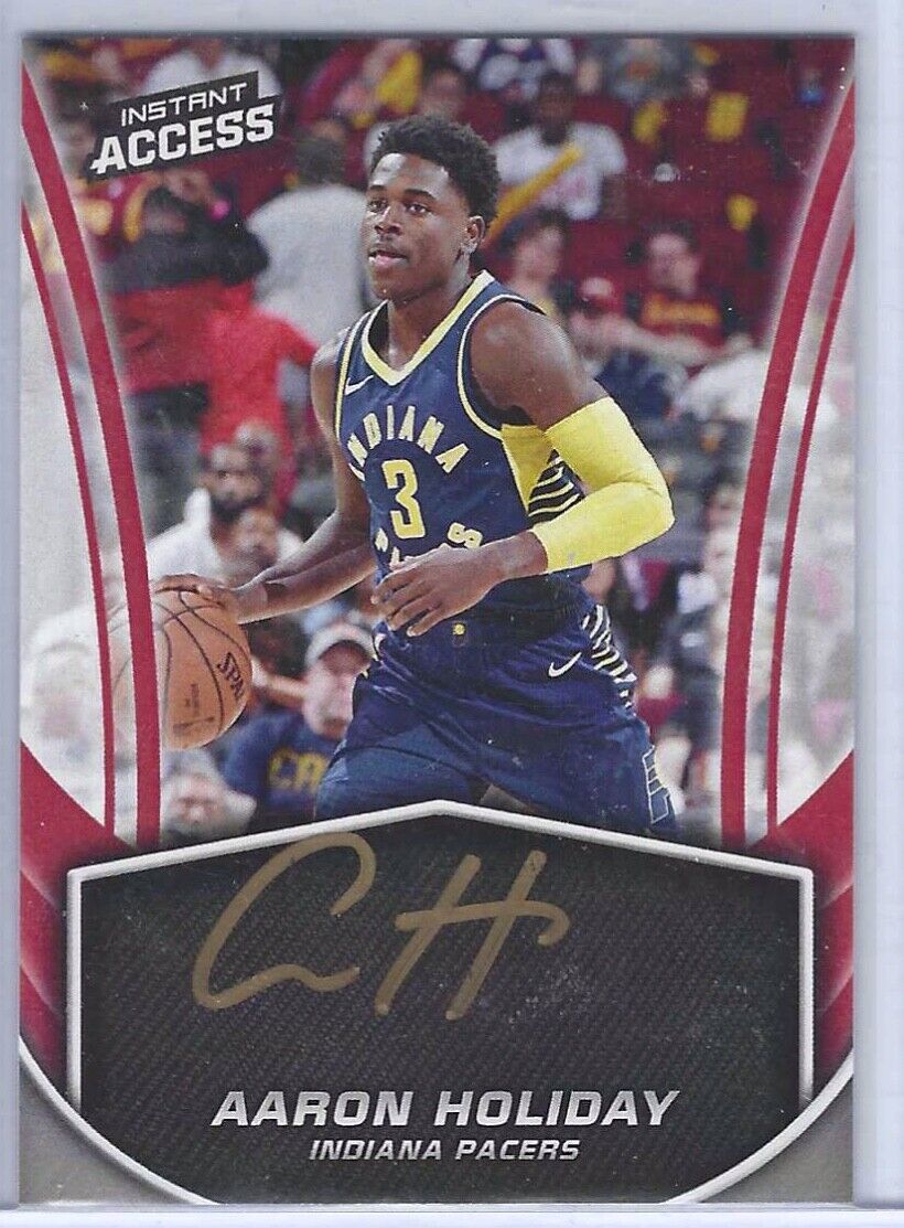 AARON HOLIDAY 2017-18 PANINI INSTANT ACCESS ROOKIE ON CARD AUTO RC #IA-AH2
