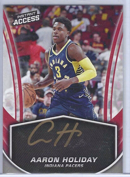 AARON HOLIDAY 2017-18 PANINI INSTANT ACCESS ROOKIE ON CARD AUTO RC #IA-AH2