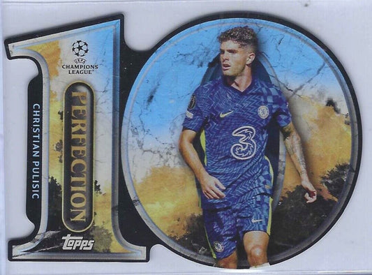 CHRISTIAN PULISIC 2021-22 TOPPS UEFA SILVER FOIL 10 PERFECTION DIE CUT SP #PF-02