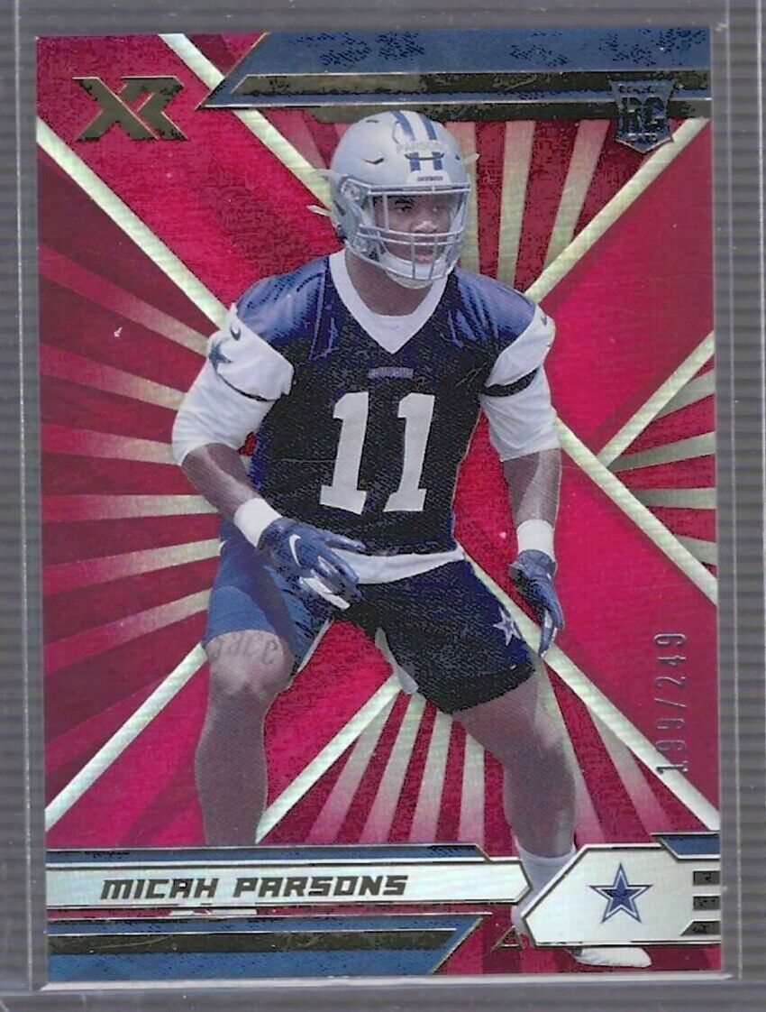 MICAH PARSONS 2021 PANINI XR RED FOIL ROOKIE RC #D 199/249