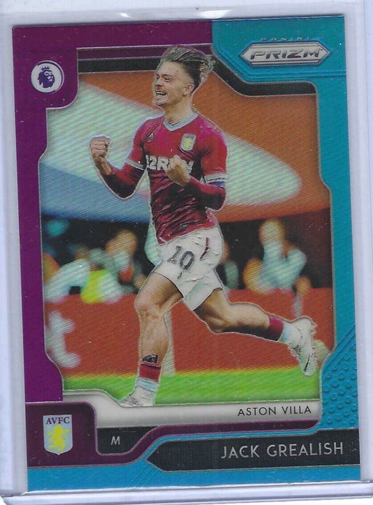 JACK GREALISH 2019-20 PANINI PRIZM EPL PURPLE AND LIGHT BLUE PRIZM RC #270