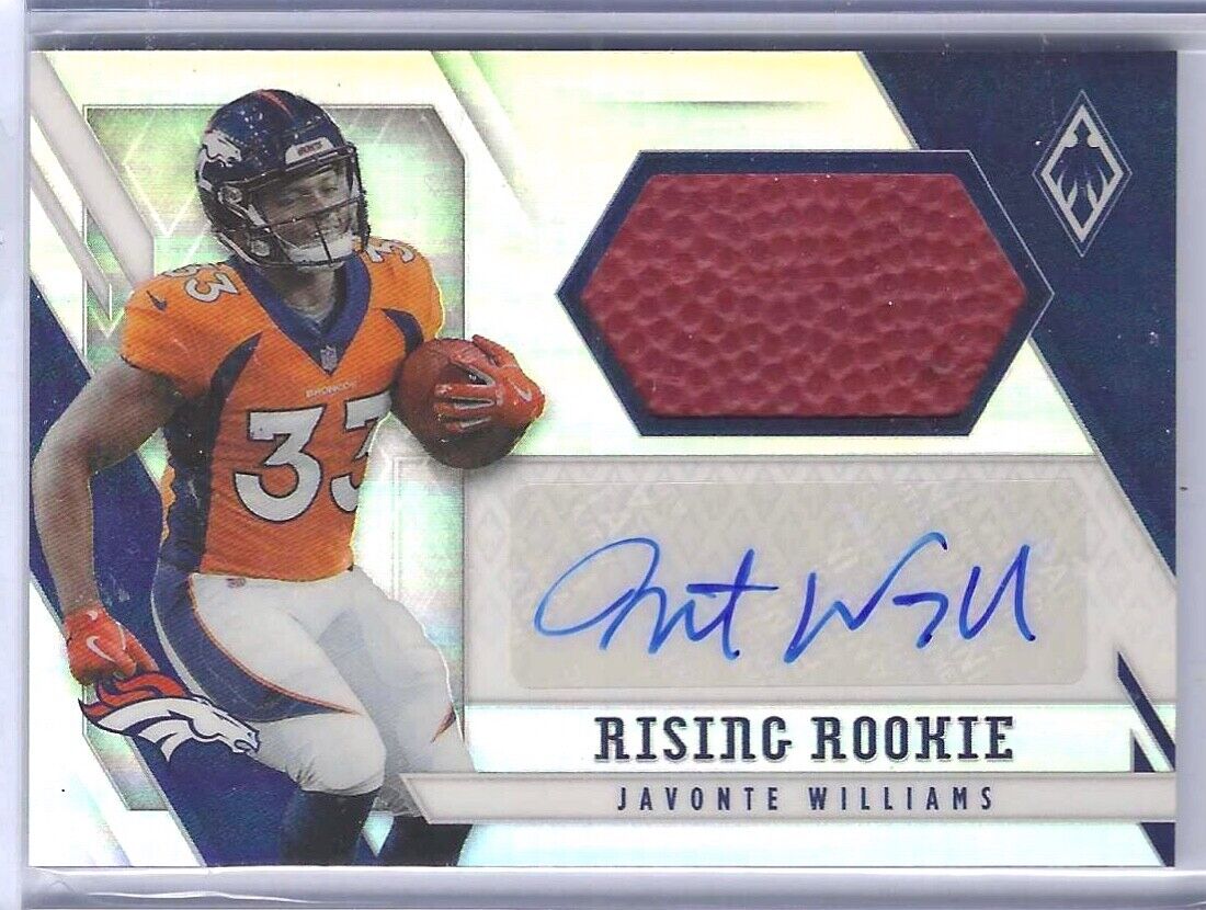 JAVONTE WILLIAMS 2021 PANINI PHOENIX RISING ROOKIE BALL PATCH AUTO RC #D 100/149